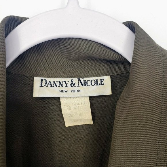 Vtg Danny & Nicole New York Womens 8 Army Dress - Picture 5 of 7